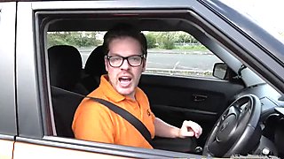 Fake Driving School lucky young lad seduced by his busty milf examiner