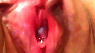 Closeup and swollen and dripping pussy