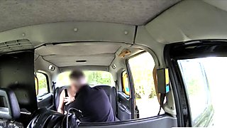 Amateur passenger gets banged in doggy by fake driver